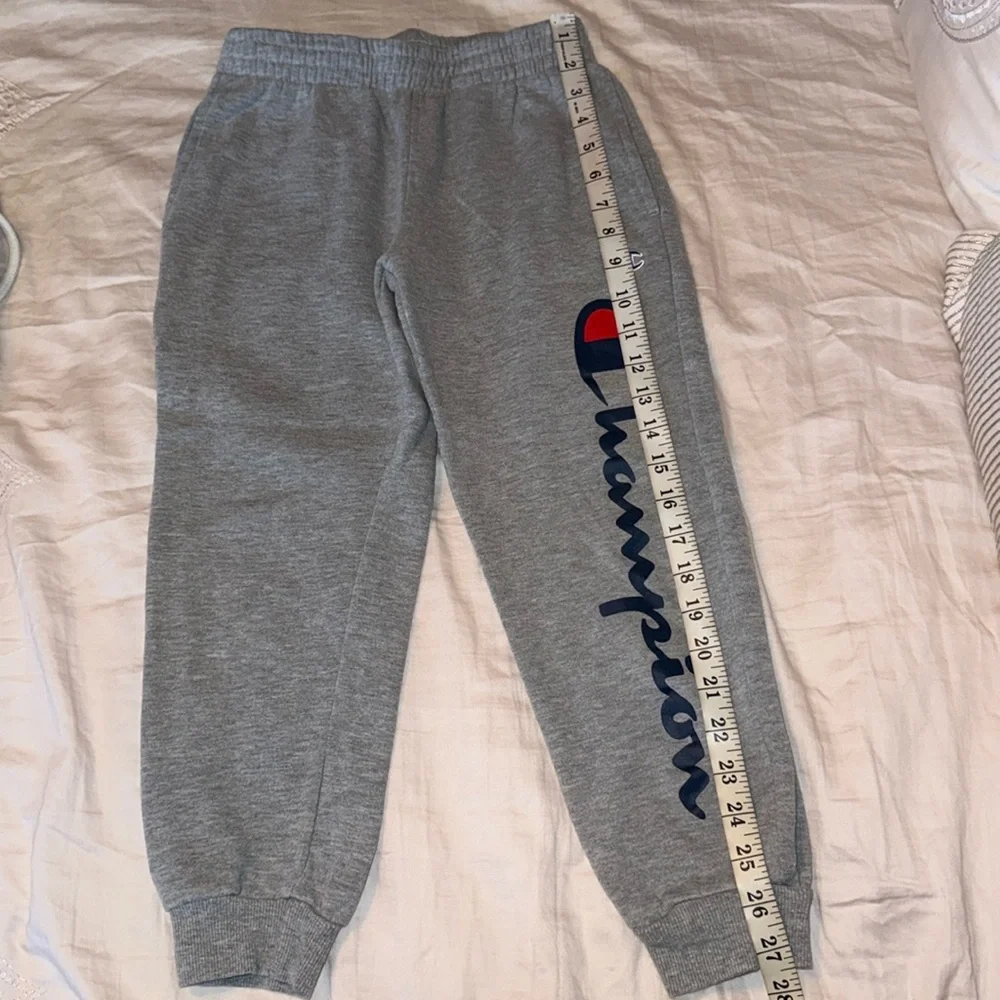 Champion Grey Logo Sweatpants Kids Size S